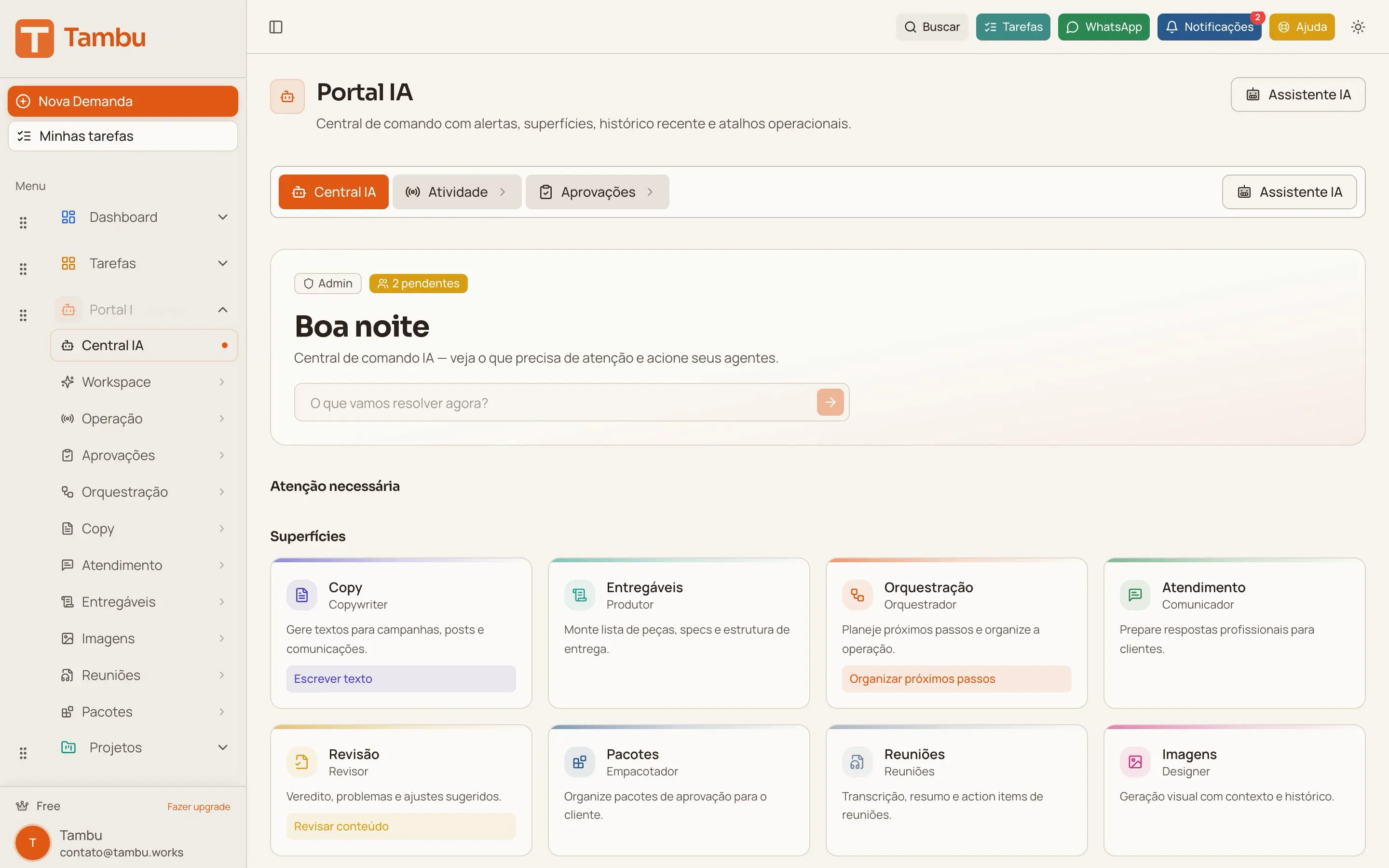 Modulo Tambui IA do Tambu